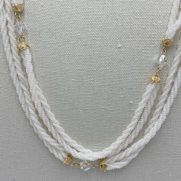 Vintage Glass Beaded Long Necklace - Picture 2 of 11